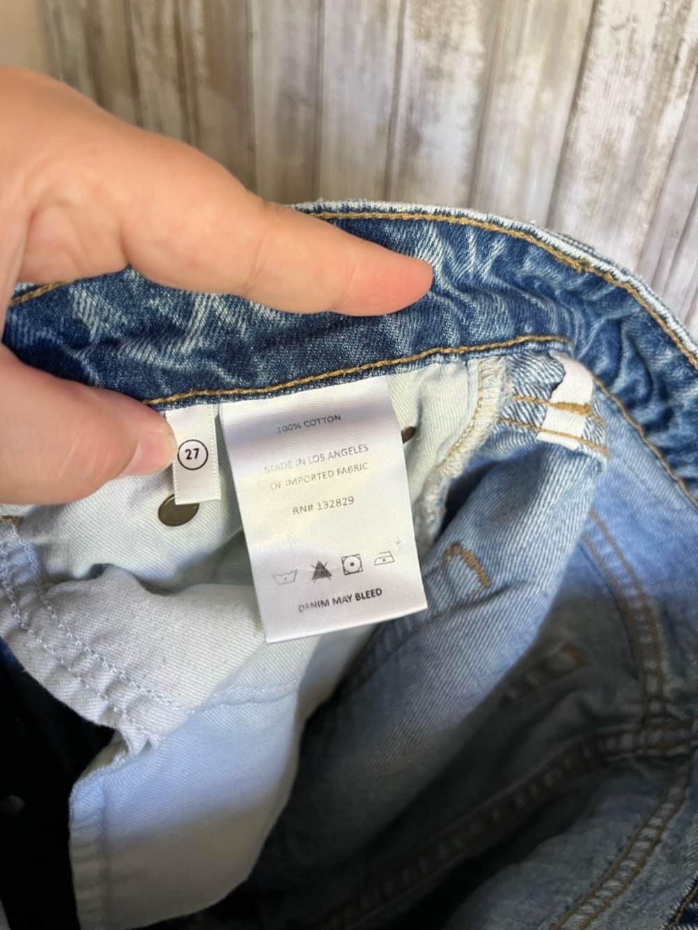 GRLFRND Karolina High Rise Straight Crop Jeans La Playa Raw Hem Size 27 - Picture 9 of 11